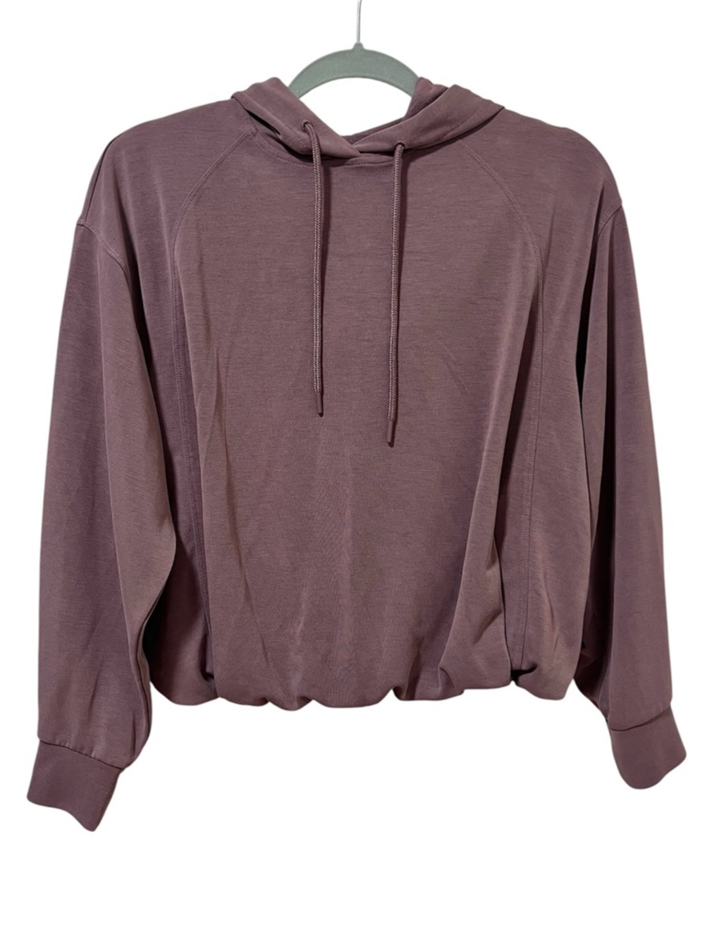 Athleta Seasoft Bubble Hem Hoodie XS Smokey Rose - Picture 2 of 6